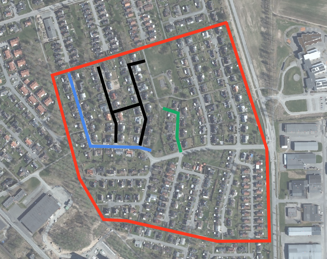 Karta som visar Lundgatan.