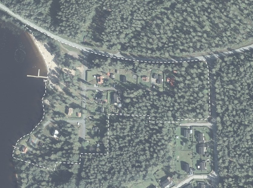 Flygfoto över planområdet