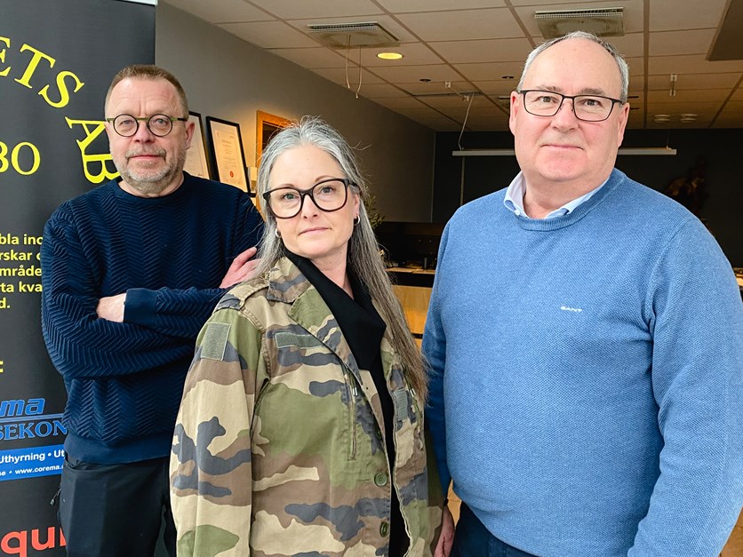 Benny Honkala, Anna Johansson och Sven-Olov Kronaas.