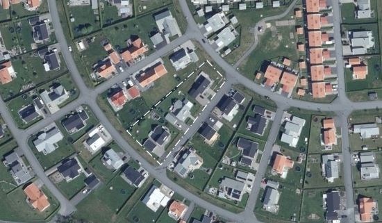 Flygfoto över planområdet