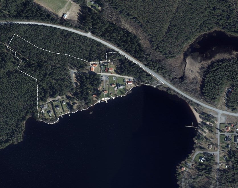 Flygfoto över planområde.