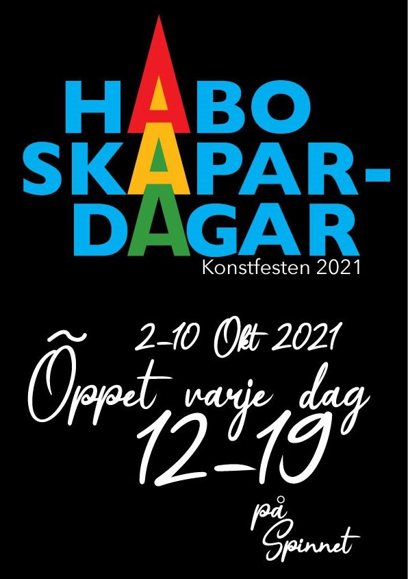 Affisch Habo Skapardagar, öppet varje dag 12-19 den 2 till 10 oktober.