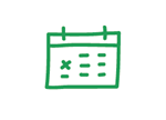 kalender, illustration.