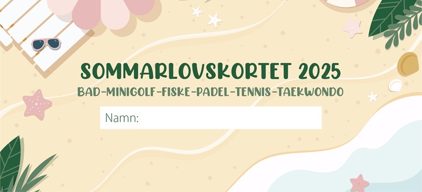 Sommarlovskortet 2025 - bad, minigolf, fiske, padel och tennis.