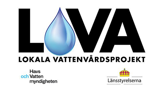 Logga i form av en vattendroppe för lokala vattenvårdsprojekt.
